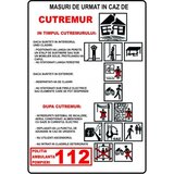 Placuta pentru masuri in caz de cutremur